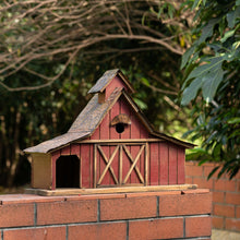 Load image into Gallery viewer, 20.67&quot;L Extra-Large Rustic Wood Barn Birdhouse
