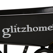 Load image into Gallery viewer, 4.7-cu ft Black Steel Framed Plastic Garden Wheelbarrow Utility Dump Cart
