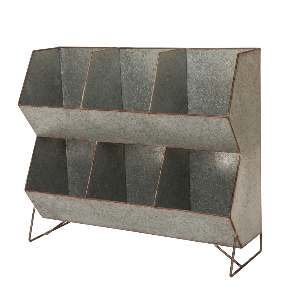 Metal Storage Shelf Organizer Rustic Standing Shelf