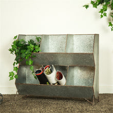 Load image into Gallery viewer, Metal Storage Shelf Organizer Rustic Standing Shelf
