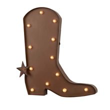 Load image into Gallery viewer, Vintage Rustic Farmhouse Marquee LED Cowboy Boot Sign
