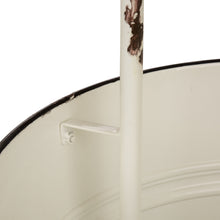 Load image into Gallery viewer, Metal Tiered Water Fountain Enamel Watering Can Garden Tools Farmhouse Decor 30&quot; H
