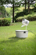 Load image into Gallery viewer, Metal Tiered Water Fountain Enamel Watering Can Garden Tools Farmhouse Decor 30&quot; H
