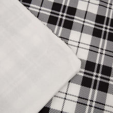 Load image into Gallery viewer, 72"L*48"W Polar Fleece Black &amp; White Plaid Reversible Duvet Cover

