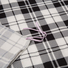 Load image into Gallery viewer, 72"L*48"W Polar Fleece Black &amp; White Plaid Reversible Duvet Cover
