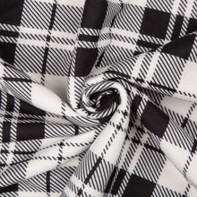 Load image into Gallery viewer, 72"L*48"W Polar Fleece Black &amp; White Plaid Reversible Duvet Cover
