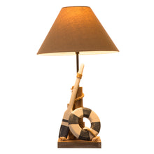 Load image into Gallery viewer, 19.29&#39;&#39;H Wooden Coastal Table Lamp
