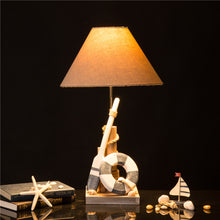 Load image into Gallery viewer, 19.29&#39;&#39;H Wooden Coastal Table Lamp
