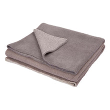 Load image into Gallery viewer, 60&quot;L*50&quot;W Knitted Polyester Feather Yarn Tricolor Throw Blanket 965g
