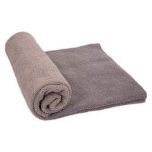 Load image into Gallery viewer, 60&quot;L*50&quot;W Knitted Polyester Feather Yarn Tricolor Throw Blanket 965g
