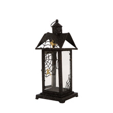 Load image into Gallery viewer, Halloween Iron/Glass Spider Hanging Lantern
