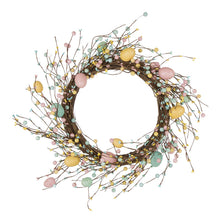 Load image into Gallery viewer, 22&quot;D Easter Eggs Wreath with Flower Buds
