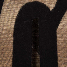 Load image into Gallery viewer, Women Oversized Black and Camel Animal Pattern Poncho Shawl
