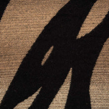 Load image into Gallery viewer, Women Oversized Black and Camel Animal Pattern Poncho Shawl
