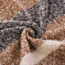 Load image into Gallery viewer, Women Oversized Tan, White and Gray Scarf with Tassels,250g
