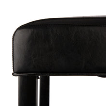 Load image into Gallery viewer, 45.00&quot;H Black Leatherette High-Back Barchair with Studded Decoration, Set of 2
