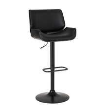Load image into Gallery viewer, Mid-century Modern Black Adjustable Gaslift Swivel Bar Stool

