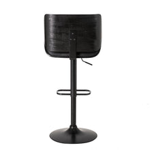 Load image into Gallery viewer, Mid-century Modern Black Adjustable Gaslift Swivel Bar Stool
