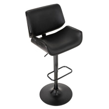Load image into Gallery viewer, Mid-century Modern Black Adjustable Gaslift Swivel Bar Stool
