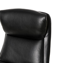 Load image into Gallery viewer, Mid-Century Modern Black Leatherette Adjustable Swivel High Back Office Chair
