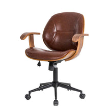 Load image into Gallery viewer, Russet PU Leather Adjustable Swivel Desk Chair/Task Chair
