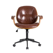 Load image into Gallery viewer, Russet PU Leather Adjustable Swivel Desk Chair/Task Chair
