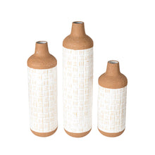 Load image into Gallery viewer, Boho/Farmhouse Decorative Table/Floor Metal Vase, Set of 3
