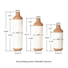 Load image into Gallery viewer, Boho/Farmhouse Decorative Table/Floor Metal Vase, Set of 3
