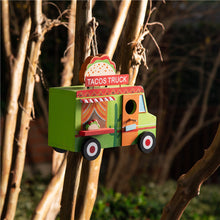 Load image into Gallery viewer, 9.45&quot;L Wooden Mexico Taco Truck Birdhouse
