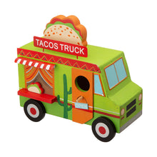Load image into Gallery viewer, 9.45&quot;L Wooden Mexico Taco Truck Birdhouse
