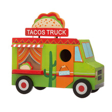 Load image into Gallery viewer, 9.45&quot;L Wooden Mexico Taco Truck Birdhouse
