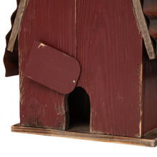 Load image into Gallery viewer, 10.25&quot;H Rustic Solid Wood Barn Birdhouse
