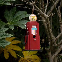 Load image into Gallery viewer, 13.75&quot;H Wood Red Gas Pump Birdhouse

