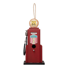 Load image into Gallery viewer, 13.75&quot;H Wood Red Gas Pump Birdhouse
