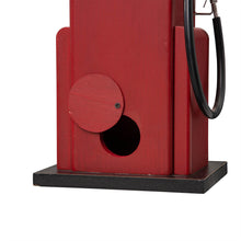 Load image into Gallery viewer, 13.75&quot;H Wood Red Gas Pump Birdhouse
