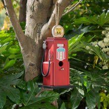 Load image into Gallery viewer, 13.75&quot;H Wood Red Gas Pump Birdhouse
