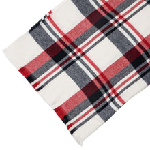 Load image into Gallery viewer, Women Oversized Red, White and Grey Scarf with with Fringes
