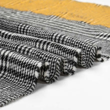 Load image into Gallery viewer, Unisex Oversized Yellow and Grey Scarf with Fringes
