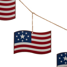 Load image into Gallery viewer, 72&quot;L Metal American Flags Garland
