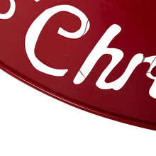 Load image into Gallery viewer, 26&quot;D &quot;Merry Christmas&quot; Diecut Metal Tree Collar with Light String
