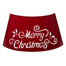 Load image into Gallery viewer, 26&quot;D &quot;Merry Christmas&quot; Diecut Metal Tree Collar with Light String
