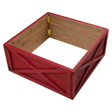 Load image into Gallery viewer, 26&quot;L Red Wooden Christmas Tree Collar
