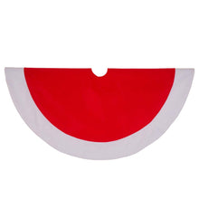 Load image into Gallery viewer, 48“D Red &amp; White Felt Christmas Tree Skirt
