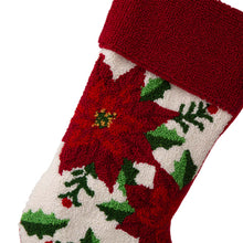 Load image into Gallery viewer, 21.00&quot;L Poinsettia Hooked Stocking
