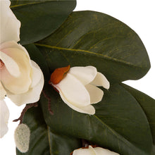 Load image into Gallery viewer, 24&quot;D Magnolia Wreath with 24&quot;L Bamboo Basket
