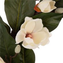 Load image into Gallery viewer, 24&quot;D Magnolia Wreath with 24&quot;L Bamboo Basket
