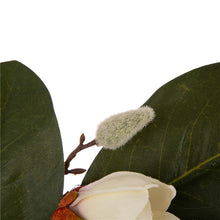 Load image into Gallery viewer, 24&quot;D Magnolia Wreath with 24&quot;L Bamboo Basket
