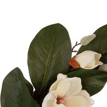 Load image into Gallery viewer, 24&quot;D Magnolia Wreath with 24&quot;L Bamboo Basket
