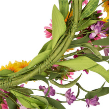 Load image into Gallery viewer, 24&quot;D Artificial Chrysanthemum Wreath with 24&quot;L Bamboo Basket
