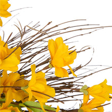 Load image into Gallery viewer, 24&quot;D Artificial Winter Jasmine Wreath with 24&quot;L Bamboo Basket

